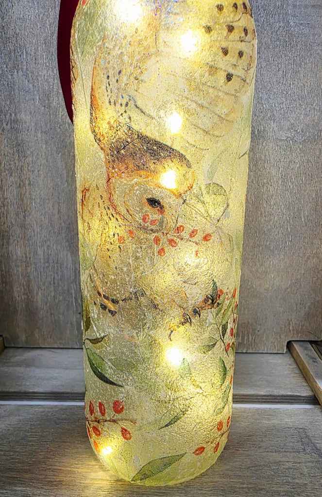 Barn Owl Bottle Lamp | Nature-Inspired Woodland Light | Quantock Inspiration