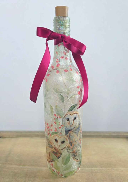 Barn Owl Bottle Lamp | Nature-Inspired Woodland Light | Quantock Inspiration