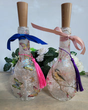 Load image into Gallery viewer, Pair of Miniature Decoupage Bottle Lamps - Quantock Inspiration
