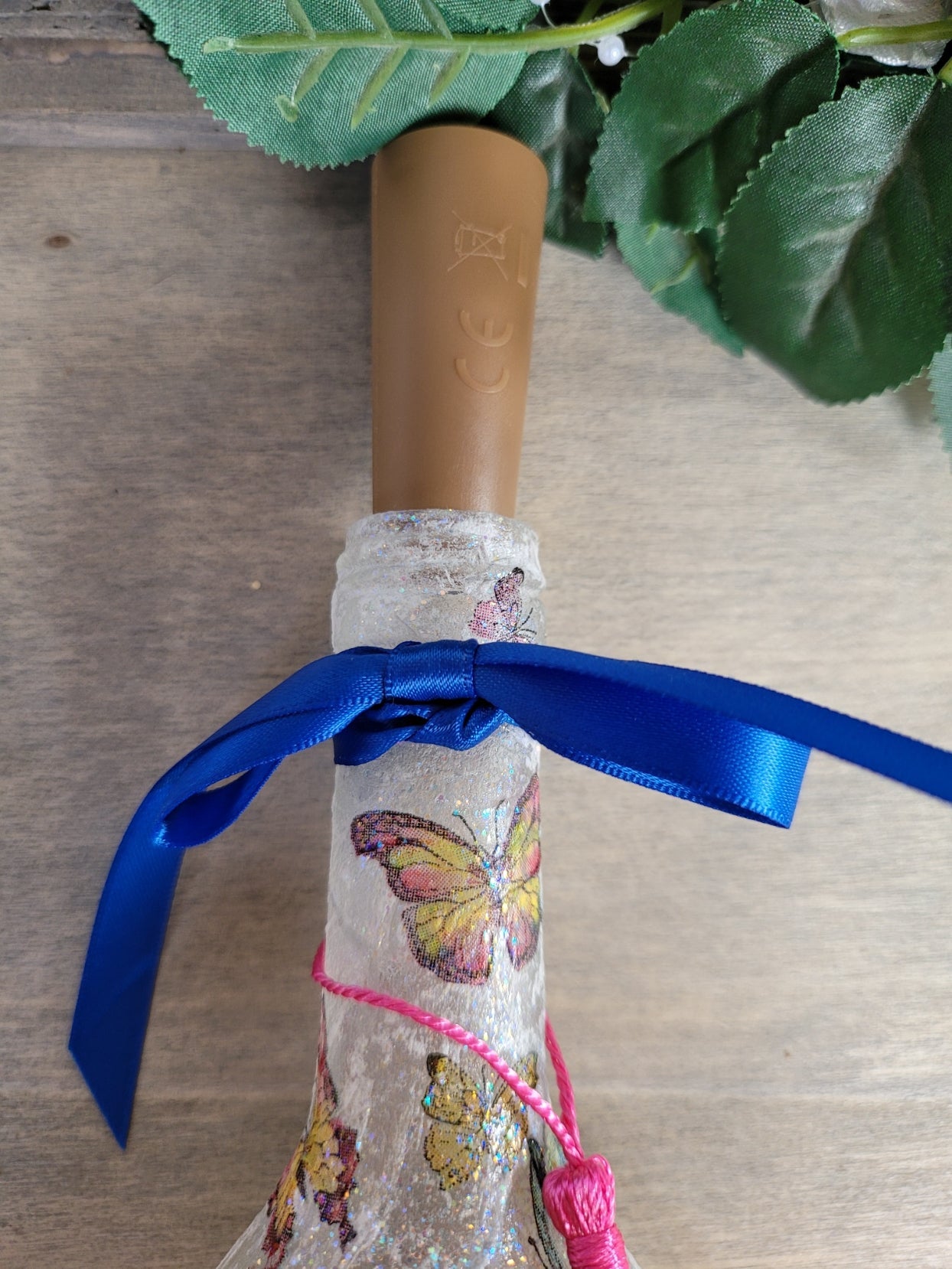 Pair of Miniature Decoupage Bottle Lamps - Quantock Inspiration