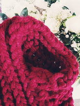 Load image into Gallery viewer, Red Hand Knitted Poncho - Quantock Inspiration

