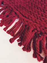 Load image into Gallery viewer, Red Hand Knitted Poncho - Quantock Inspiration
