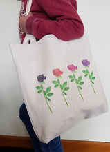 Load image into Gallery viewer, Rose Print Tote Bag - Quantock Inspiration
