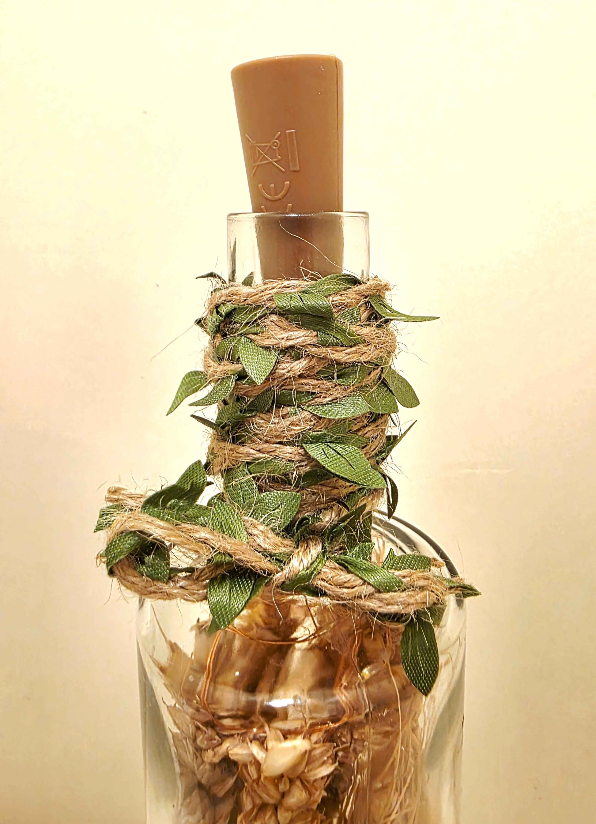 Rustic Wheat Bottle Lamp | Handmade Farmhouse LED Lighting | Quantock Inspiration