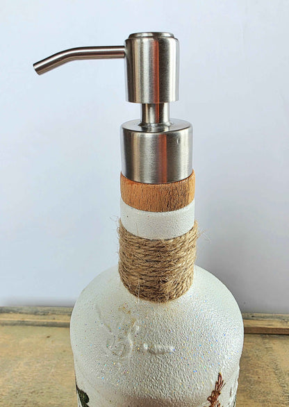 Wildflower Soap Dispenser | Recycled Glass Bathroom & Kitchen Accessory | Quantock Inspiration