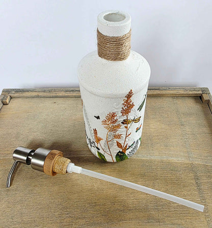 Wildflower Soap Dispenser | Recycled Glass Bathroom & Kitchen Accessory | Quantock Inspiration