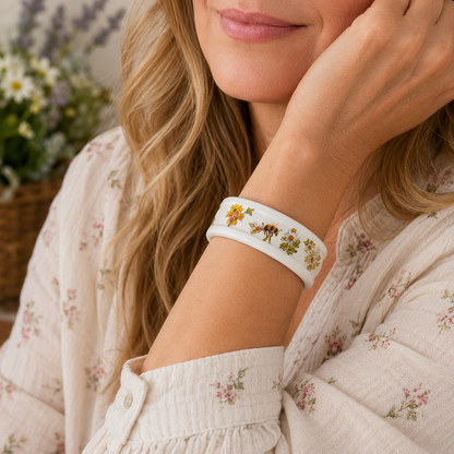 Floral Wooden Bangles | Decoupage Jewellery | Quantock Inspiration